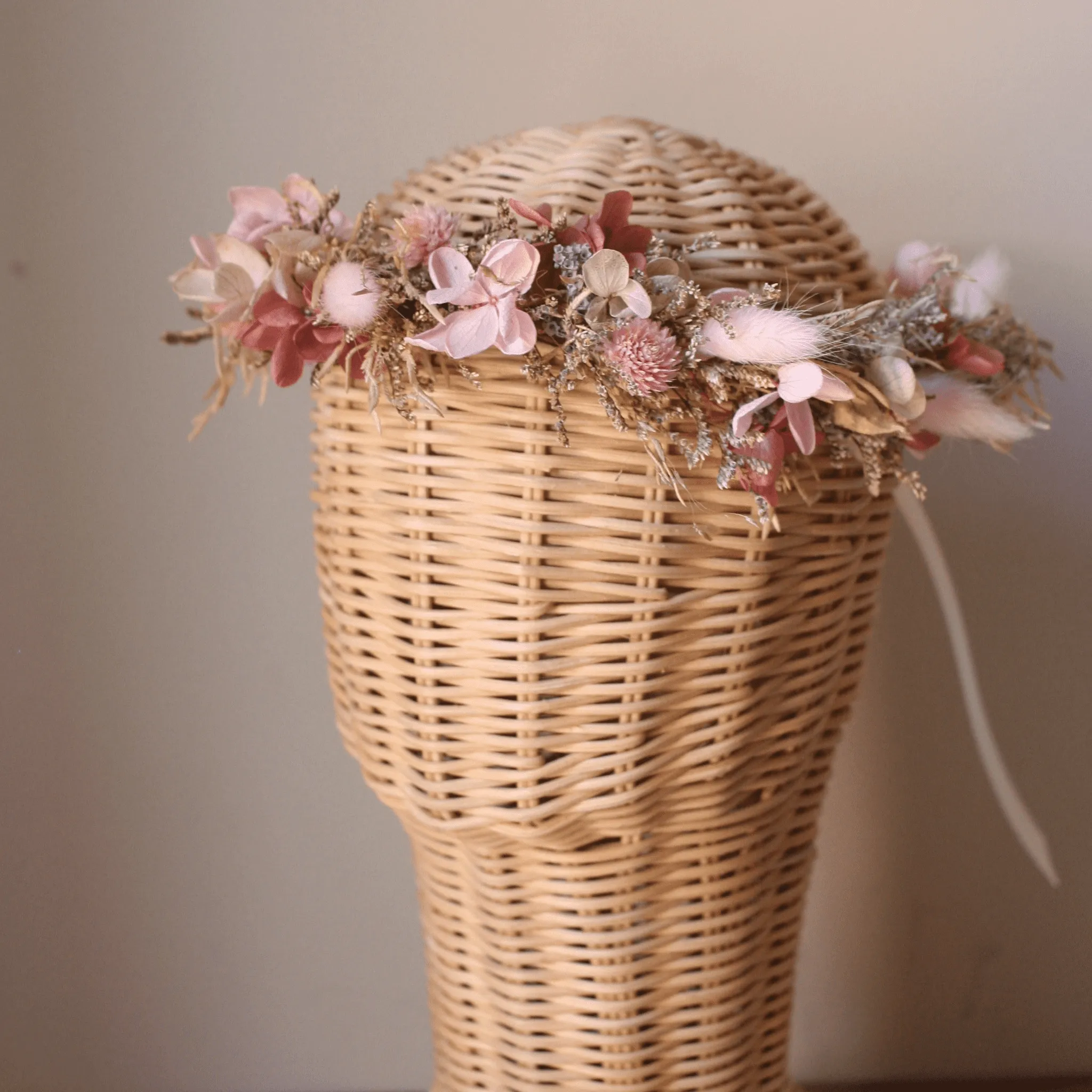 Dried Flower Crown BOHO BLUSH