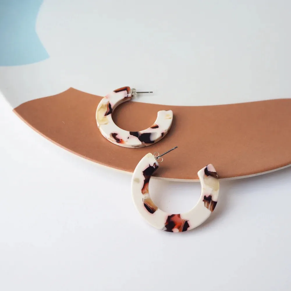 Earrings - Cocoa Midi Hoops