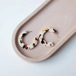 Earrings - Cocoa Midi Hoops