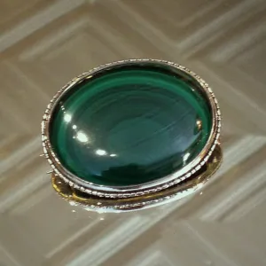 English Malachite Brooch