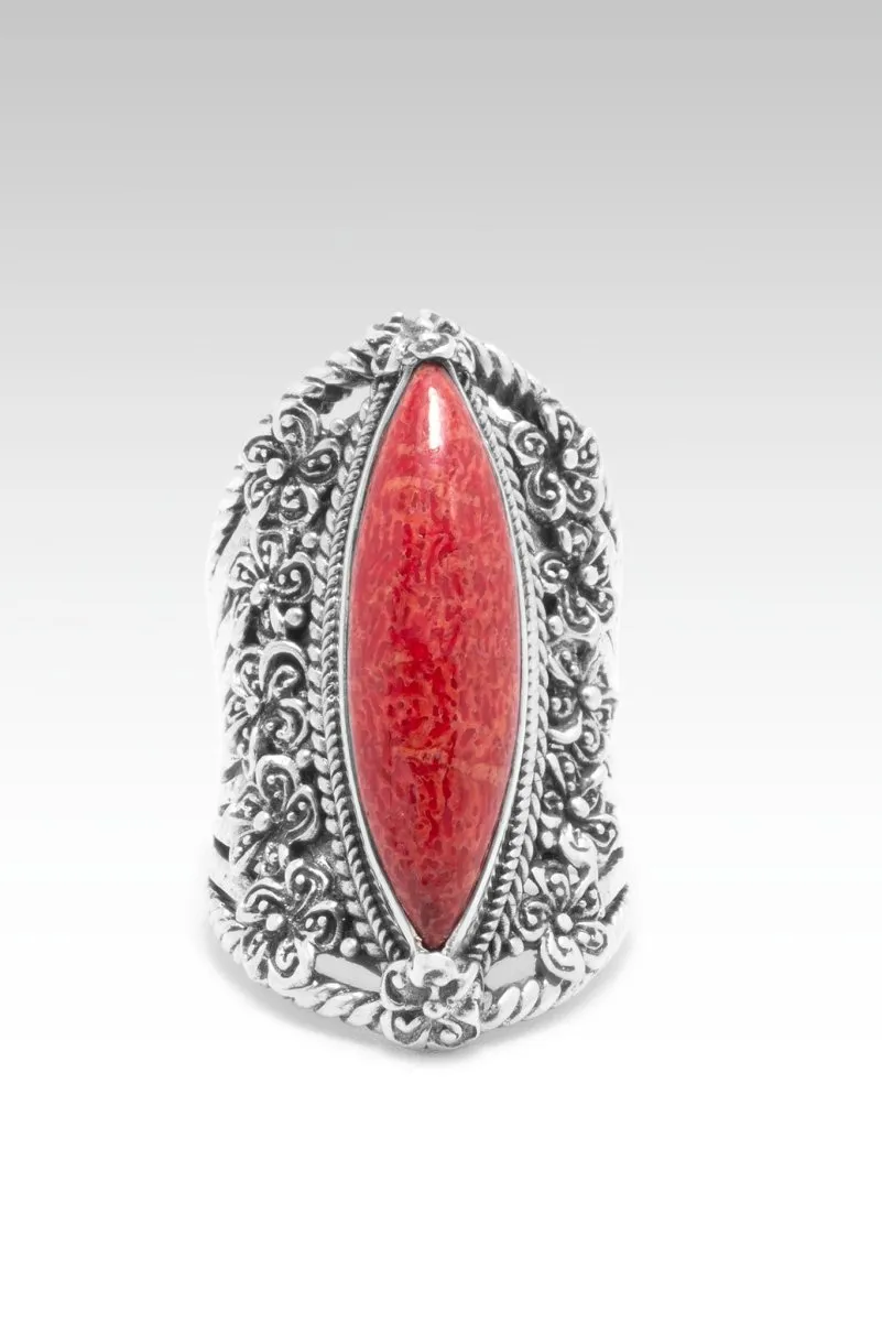 Flourishing Faith Ring™ in Red Sponge Coral