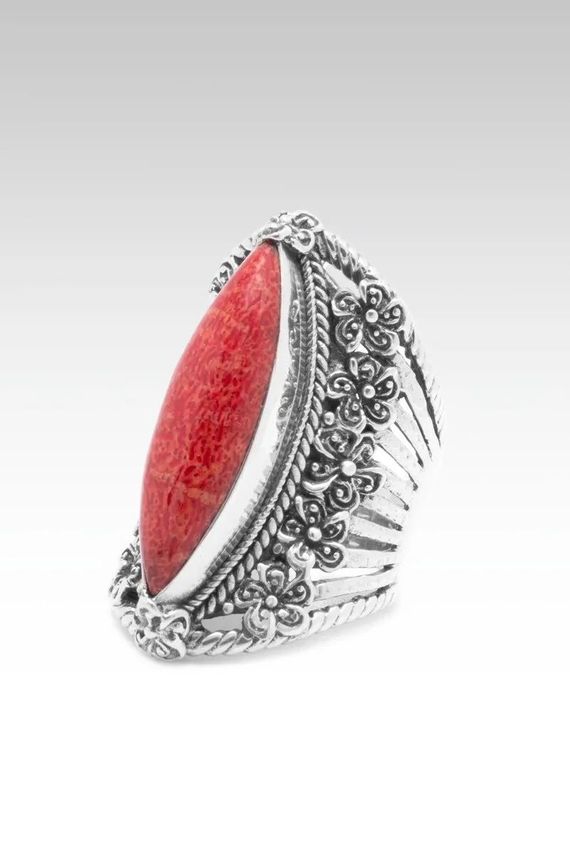 Flourishing Faith Ring™ in Red Sponge Coral