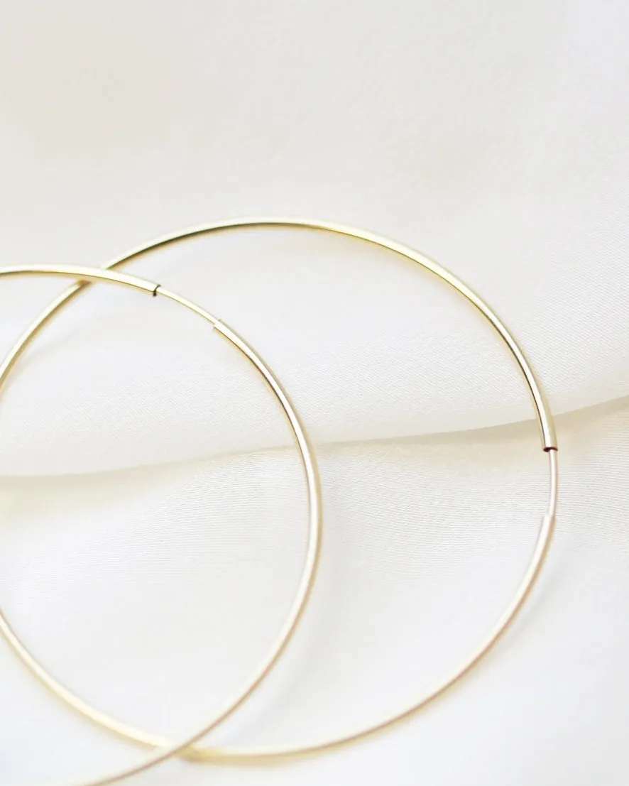 Gold Endless hoops