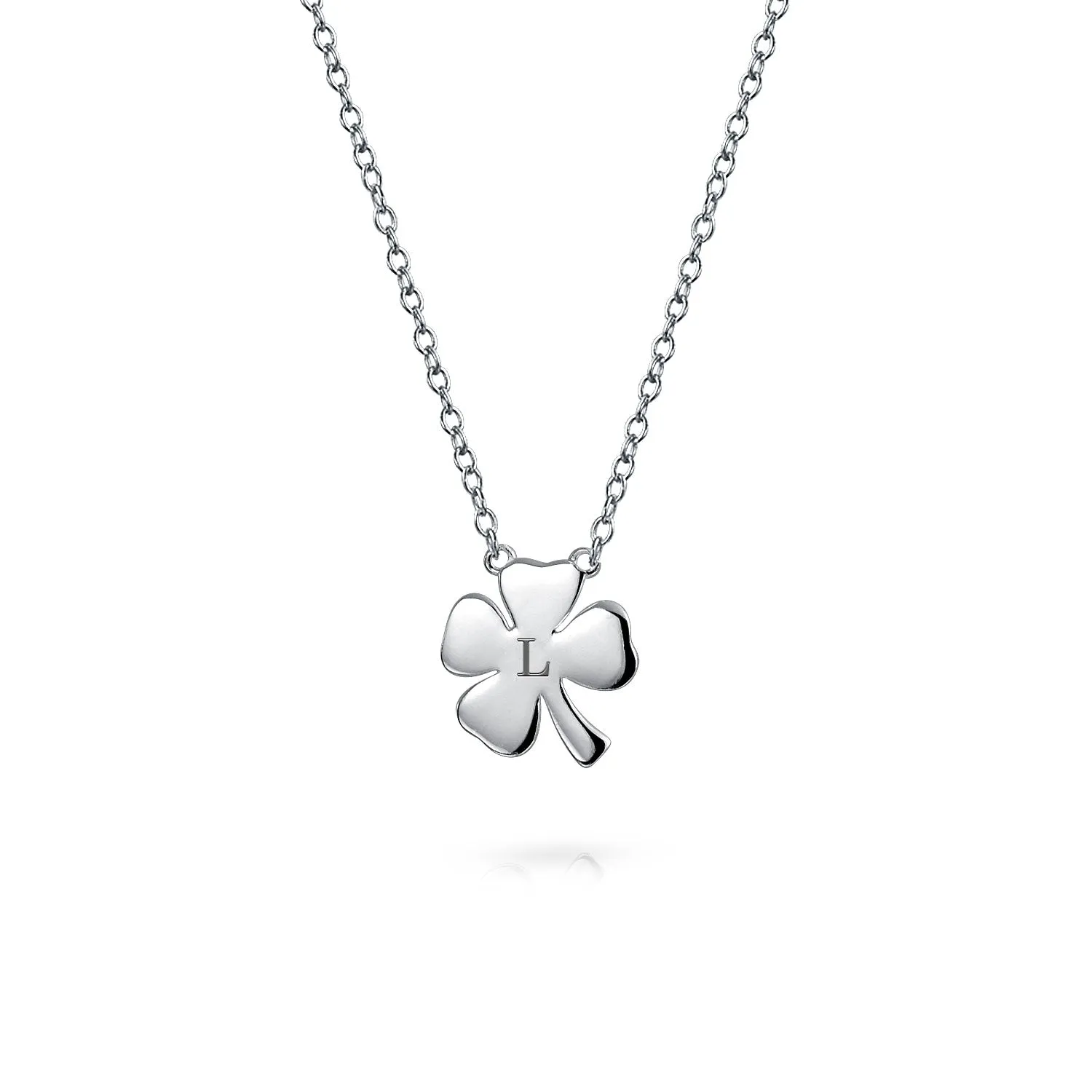 Good Luck Flower Hearts Clover Stud Earrings Pendant Necklace Sterling Silver