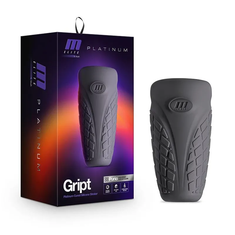 Gript Silicone Stroker by Blush M  - Elite Platinum Silicone