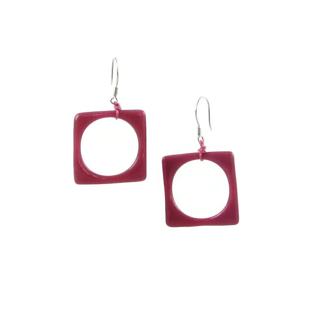 Hoyo Glass Earrings - White