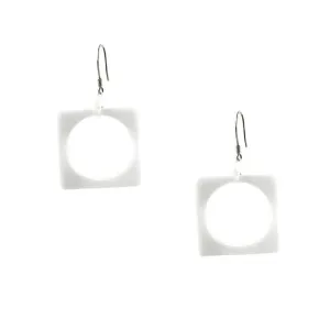 Hoyo Glass Earrings - White