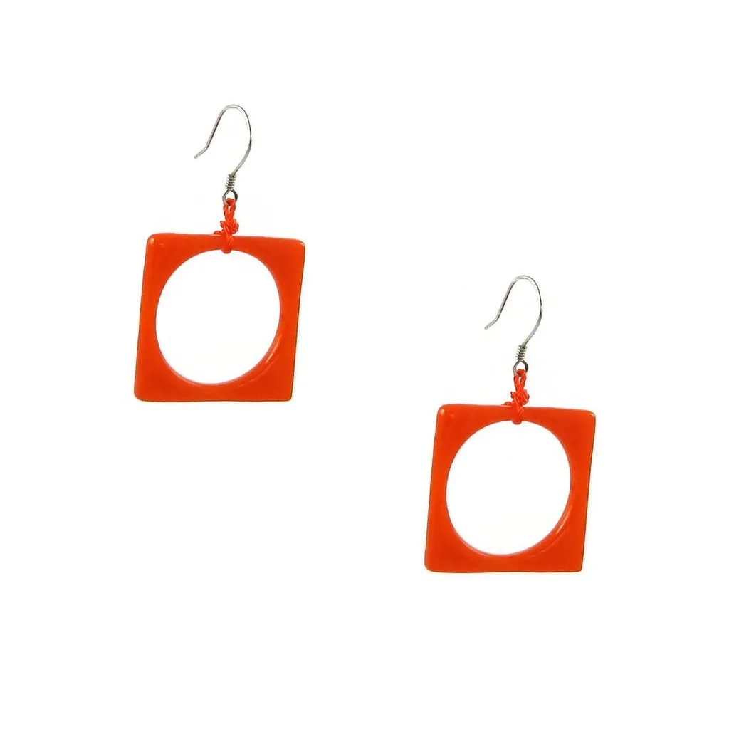 Hoyo Glass Earrings - White