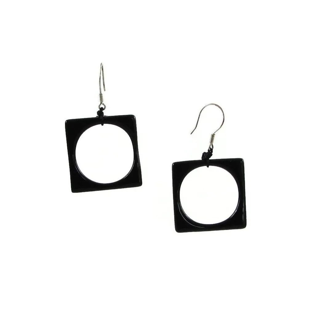 Hoyo Glass Earrings - White