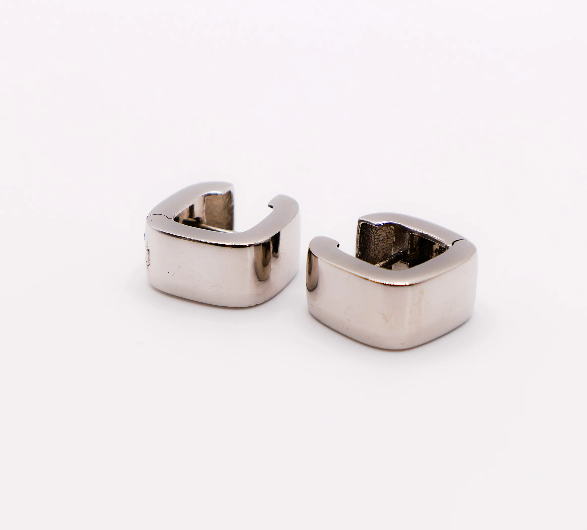 Italian Sterling Silver Square Hoop Earrings