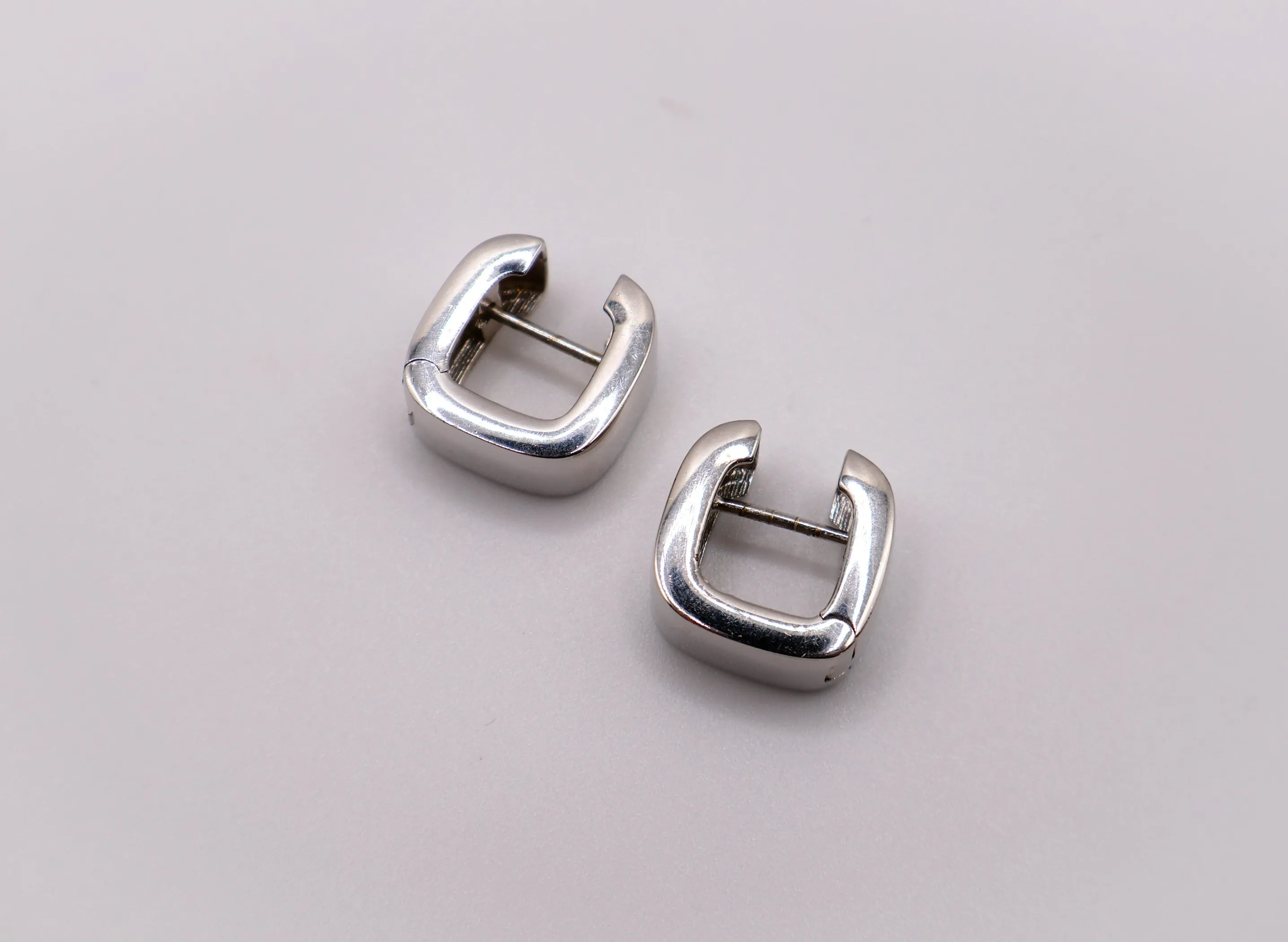 Italian Sterling Silver Square Hoop Earrings