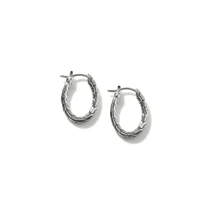 John Hardy Classic Chain Silver Hoop Earrings