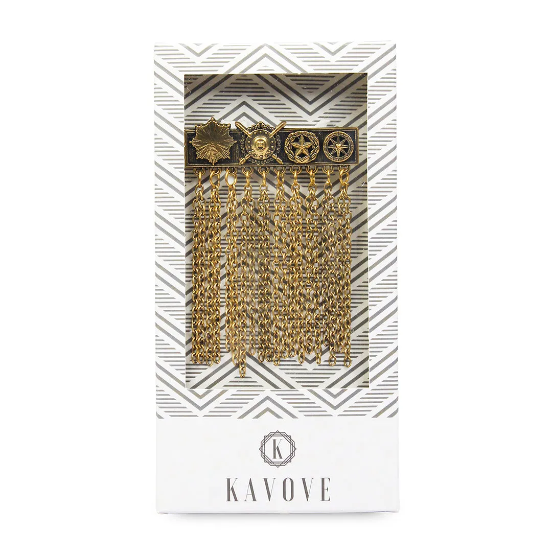 Kavove Royal Rivulet Golden Colour Brooch