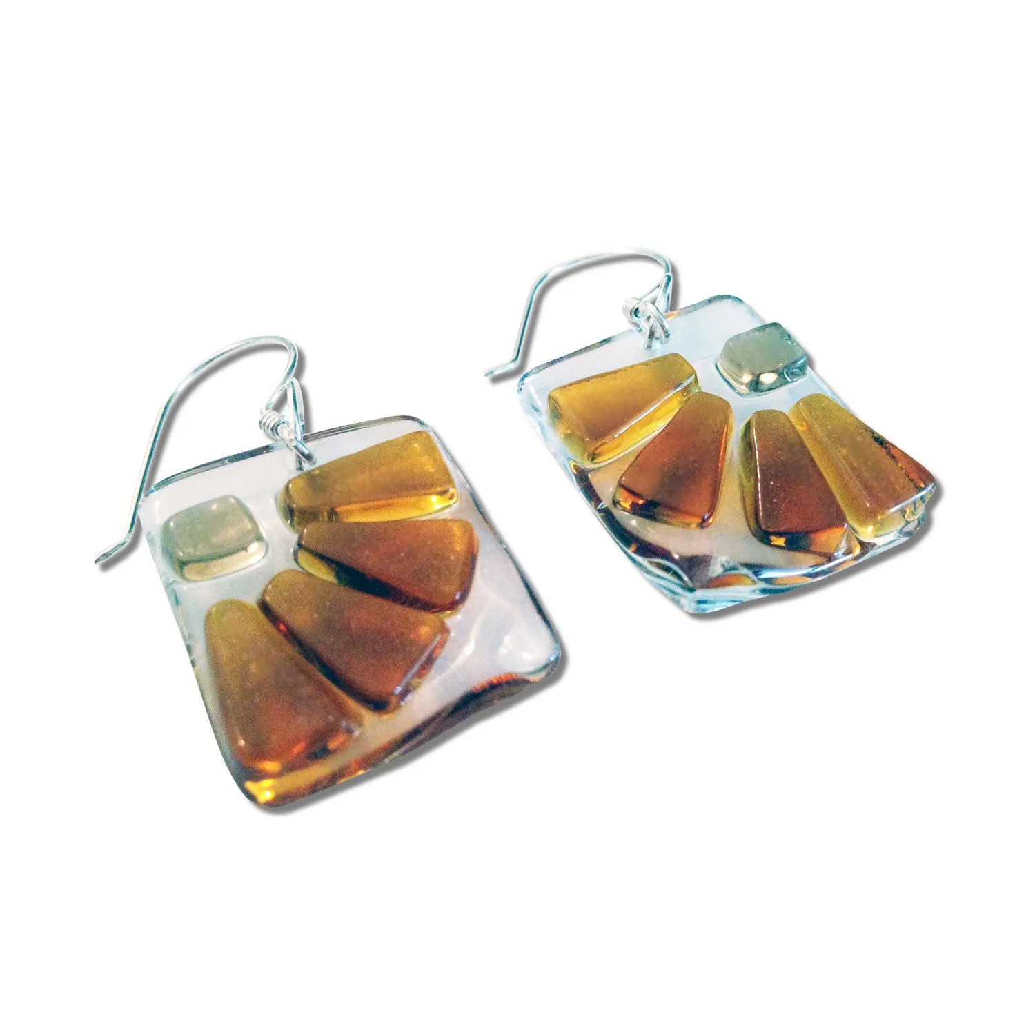 LAMA Glass Earrings - Orange