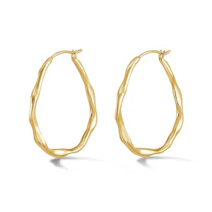 Large Oval Waterfall Hoops