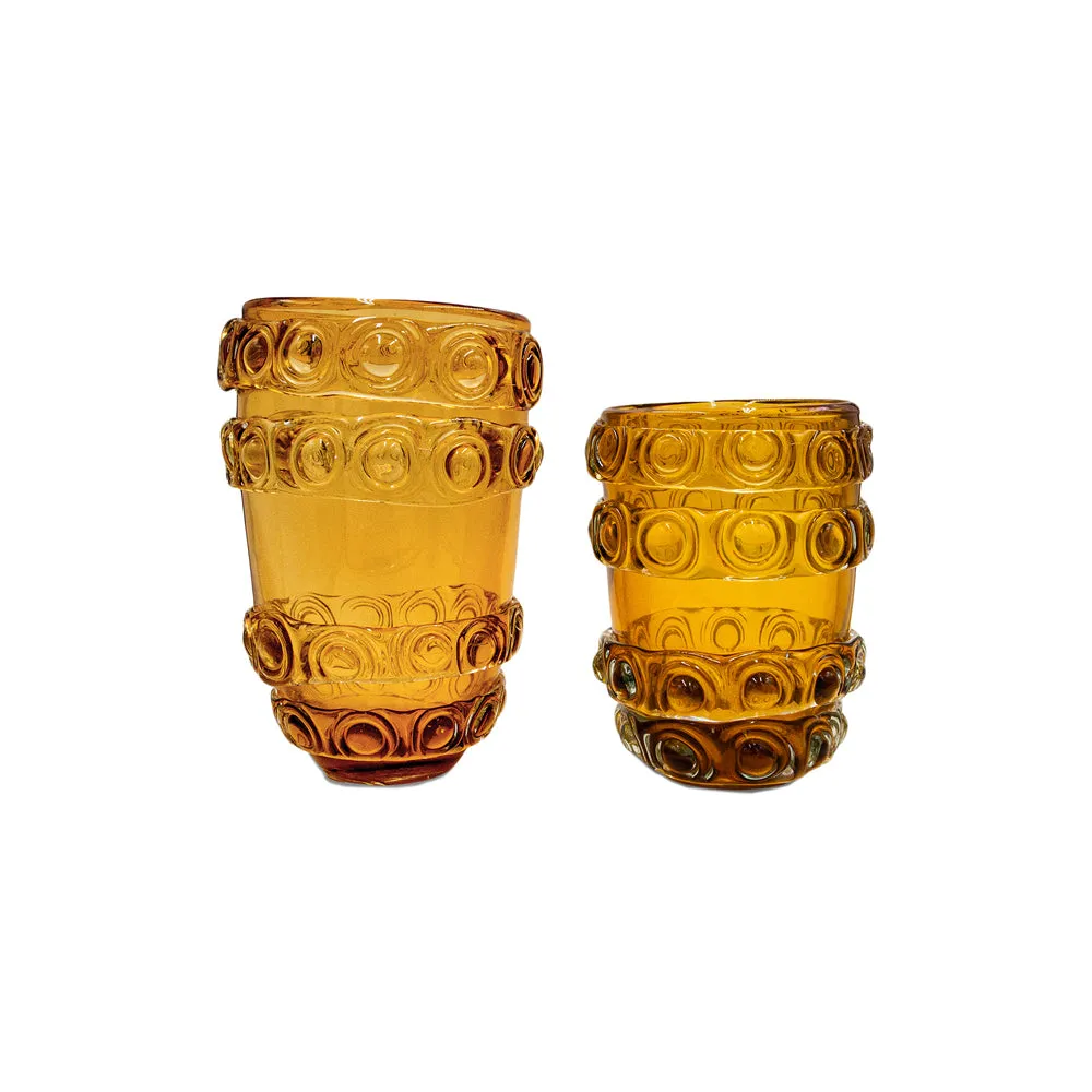 Liang & Eimil Bumble Glass Vase in Amber - Large