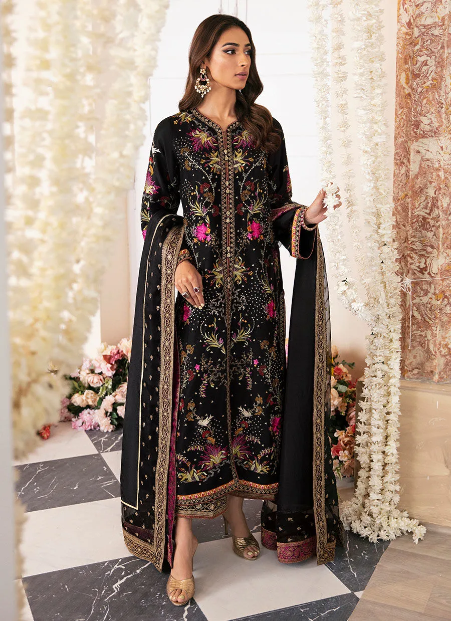 Mayna Festive Luxe Pret 23 - Pinar Black Shirt And Dupatta