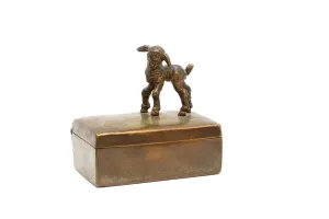 McCLELLAND BARCLAY Bronze Lamb Cigarette Box