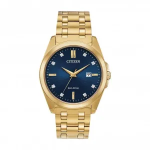 Mens Stainless Steel Dress Analog Gold Tone Watch BM7103-51L