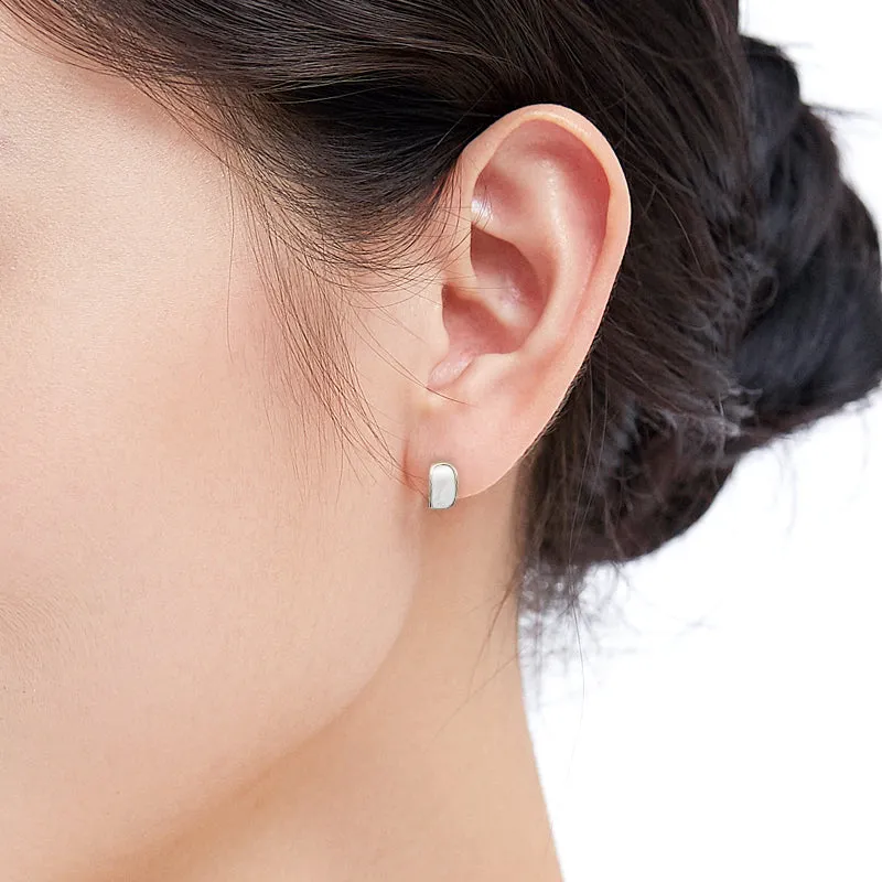 Mother of Pearl Hoop Earrings