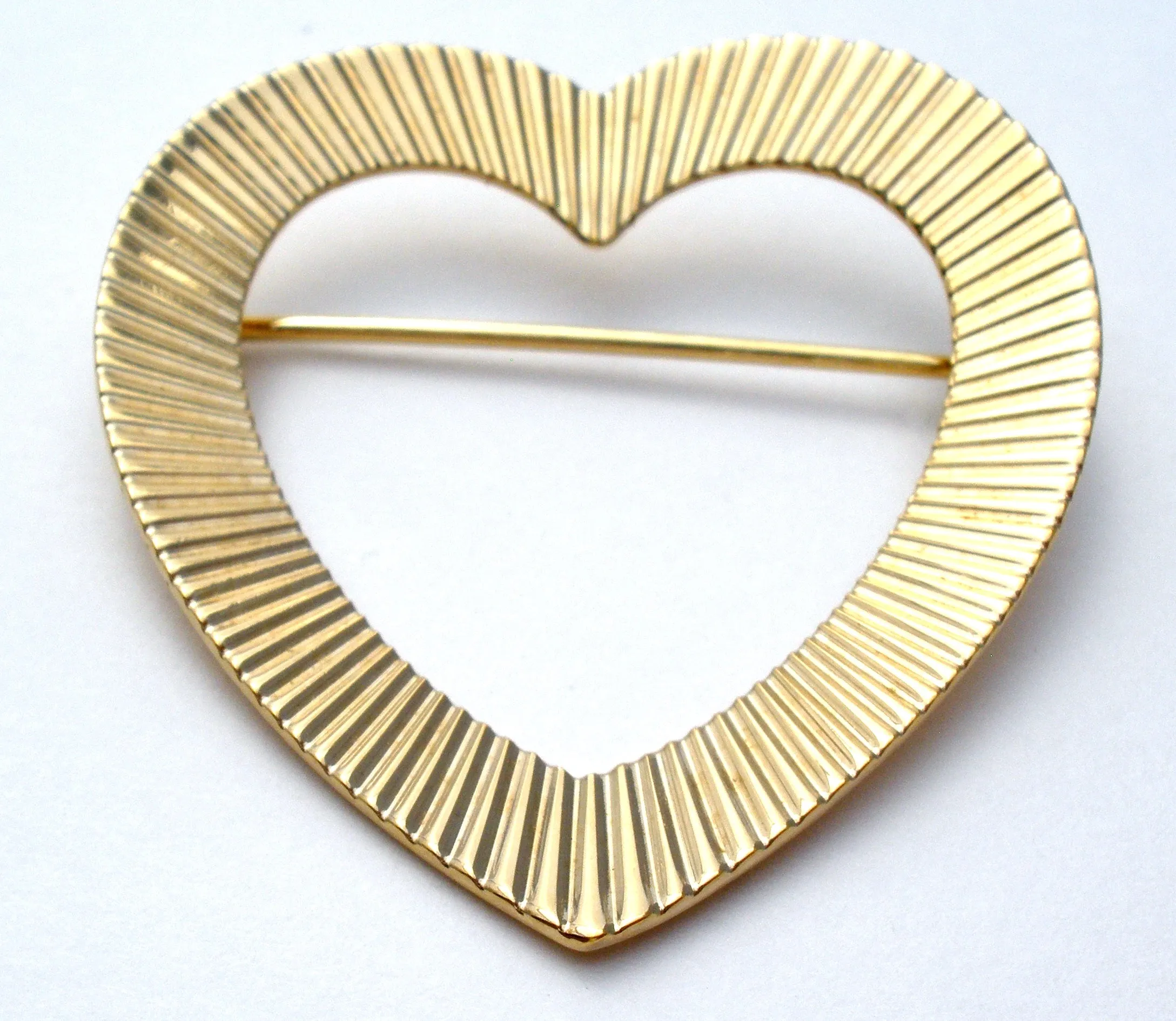 Napier Gold Over Sterling Silver Heart Pin