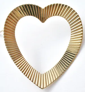 Napier Gold Over Sterling Silver Heart Pin