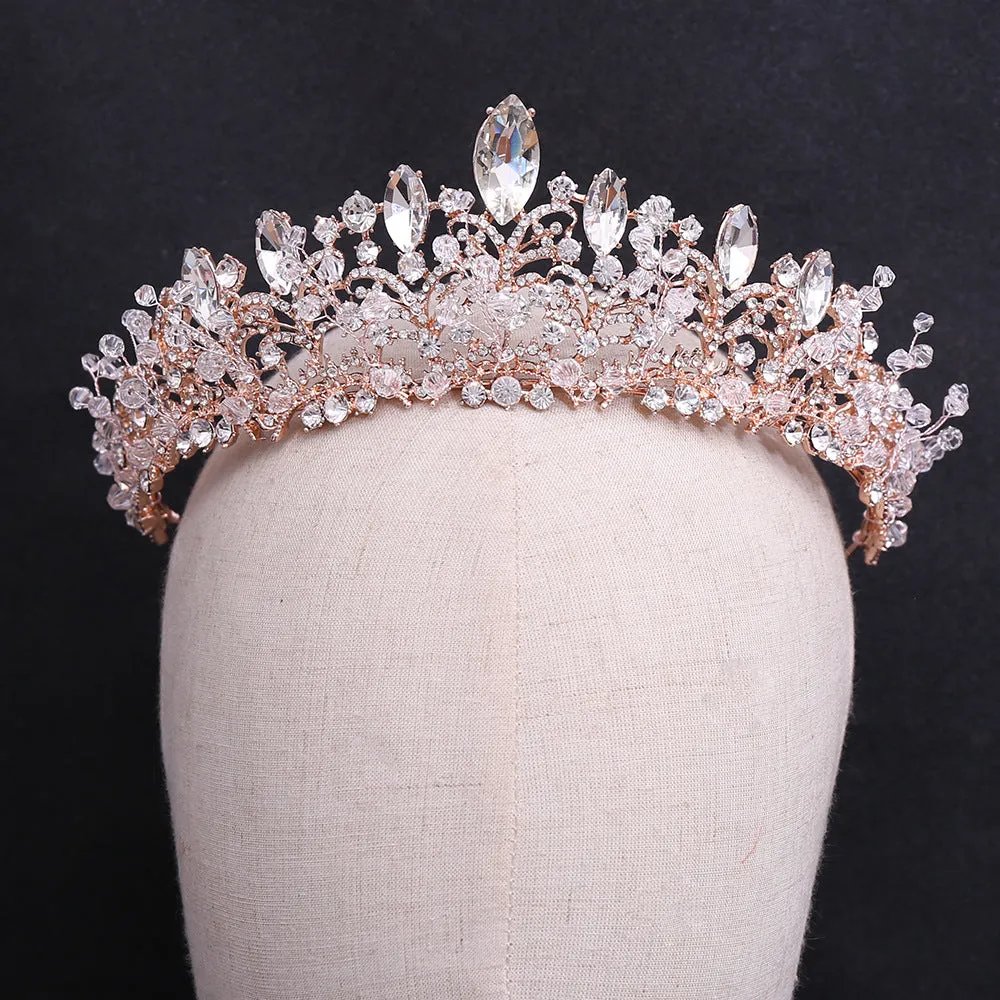 New bridal jewelry, exquisite handmade crystal beads, wedding crown, wedding supplies, alloy accessories