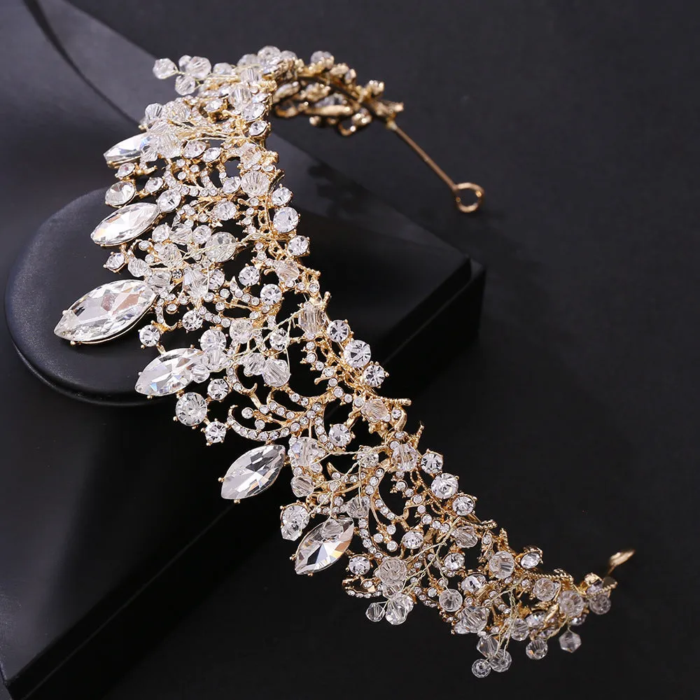 New bridal jewelry, exquisite handmade crystal beads, wedding crown, wedding supplies, alloy accessories