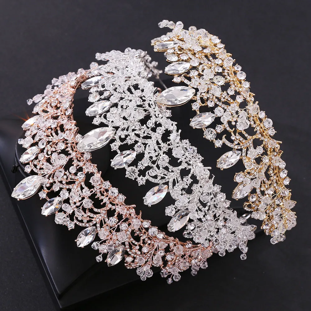 New bridal jewelry, exquisite handmade crystal beads, wedding crown, wedding supplies, alloy accessories