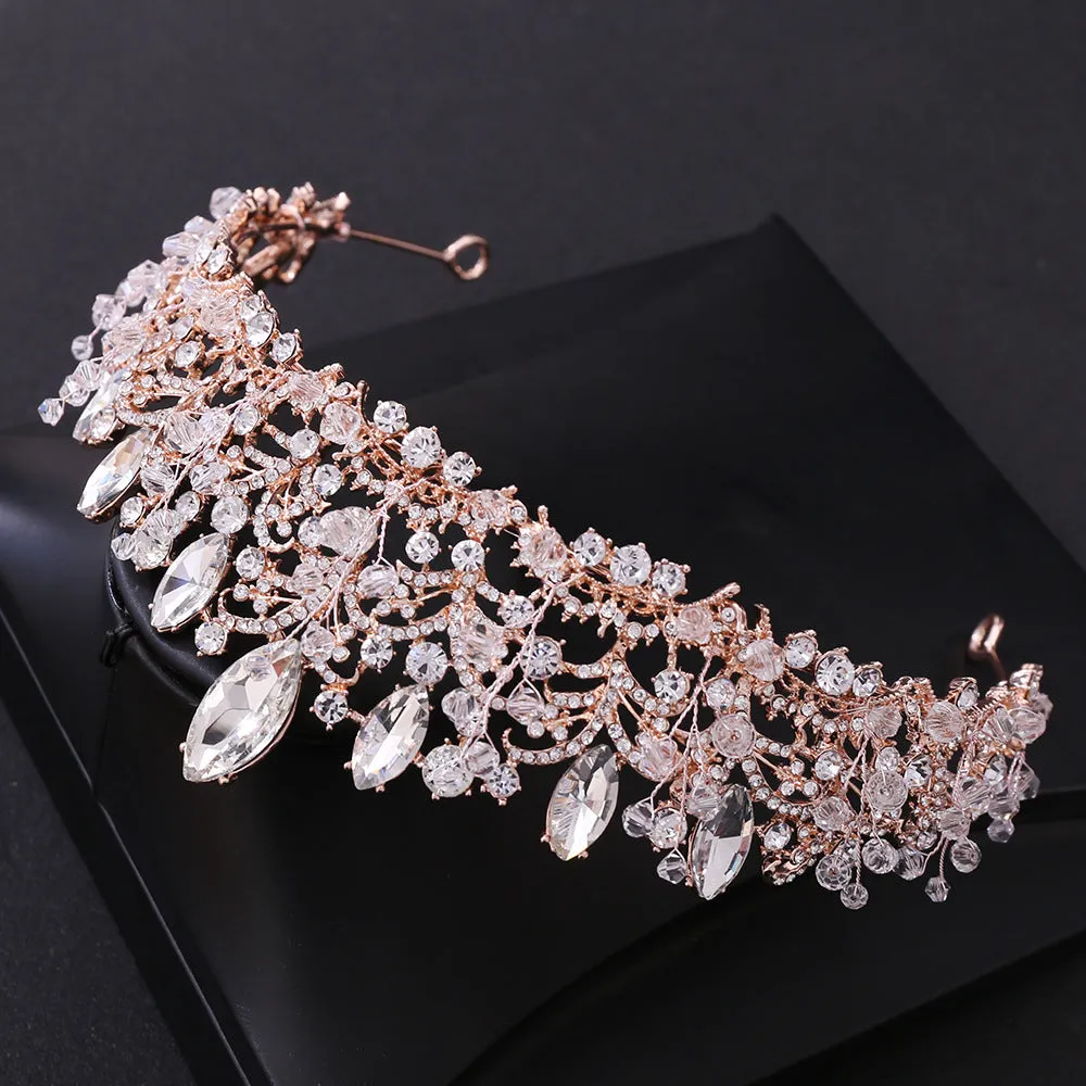 New bridal jewelry, exquisite handmade crystal beads, wedding crown, wedding supplies, alloy accessories