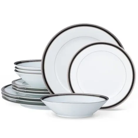 Noritake Silver Austin Platinum Dinnerware Set