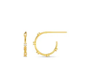 Orelia Gold Bamboo Hoop Earrings