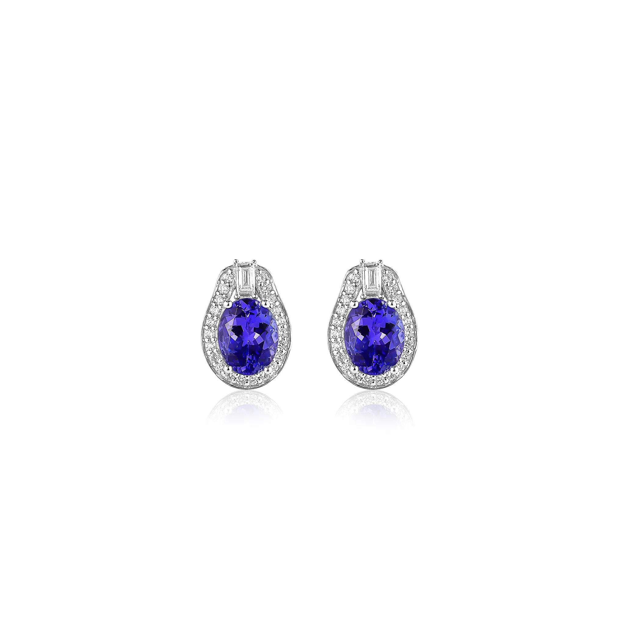 Oval Tanzanite Earrings