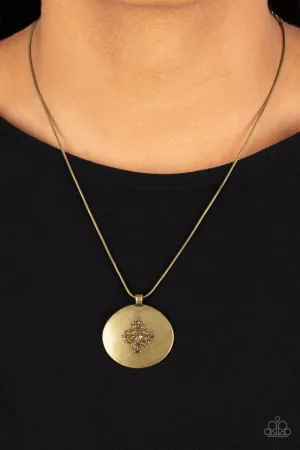 Paparazzi Necklace ~ Center of the Cosmos - Brass