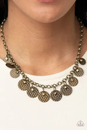 Paparazzi Necklace ~ Delightfully Dappled - Brass