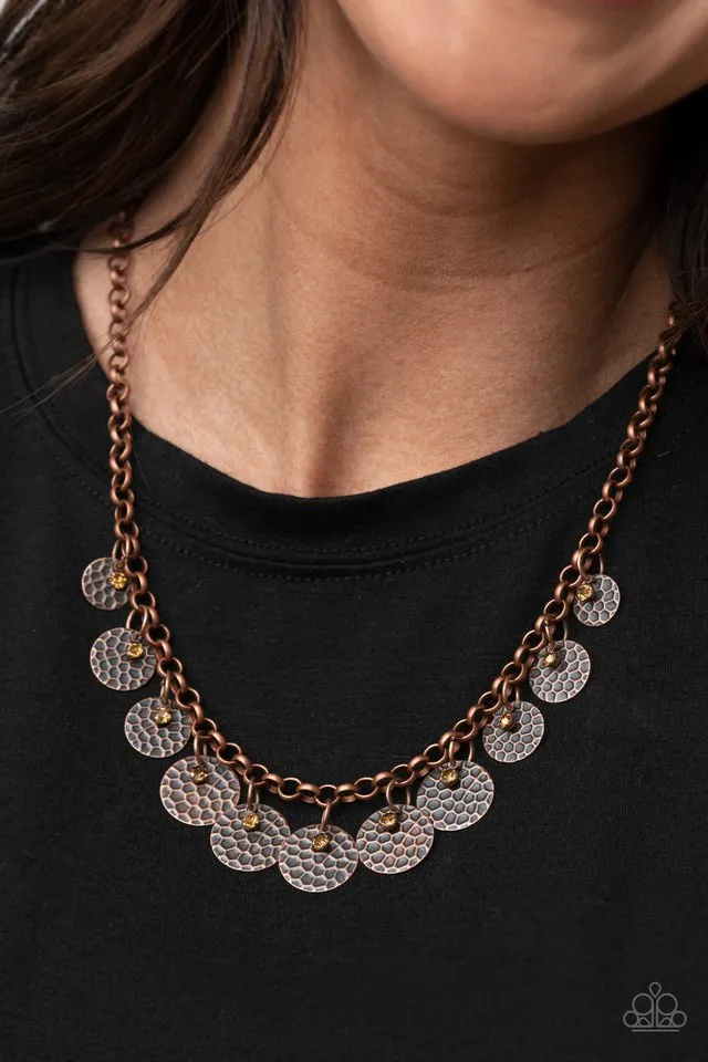 Paparazzi Necklace ~ Delightfully Dappled - Copper