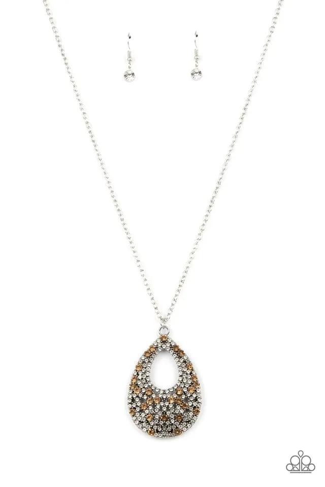 Paparazzi Necklace ~ High Society Stargazing - Brown