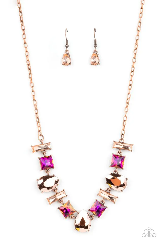 Paparazzi Necklace ~ Interstellar Ice - Copper