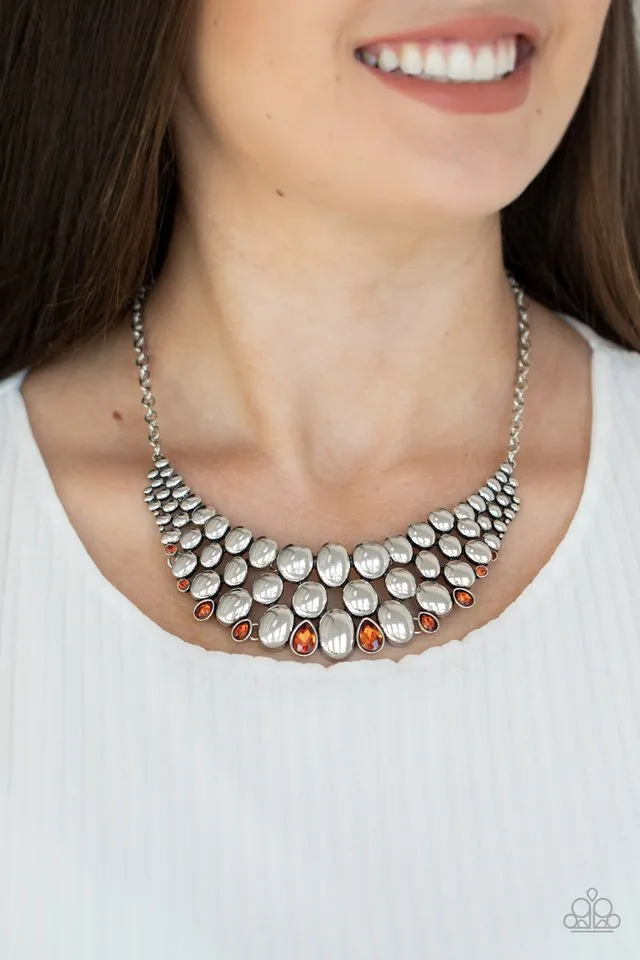 Paparazzi Necklace ~ Powerhouse Party - Brown