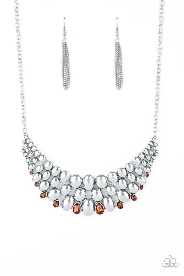 Paparazzi Necklace ~ Powerhouse Party - Brown