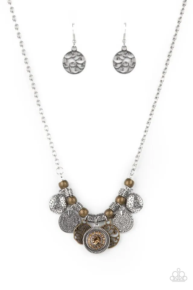 Paparazzi Necklace ~ To Coin A Phrase - Brown