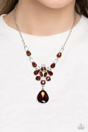 Paparazzi Necklace ~ TWINKLE of an Eye - Brown