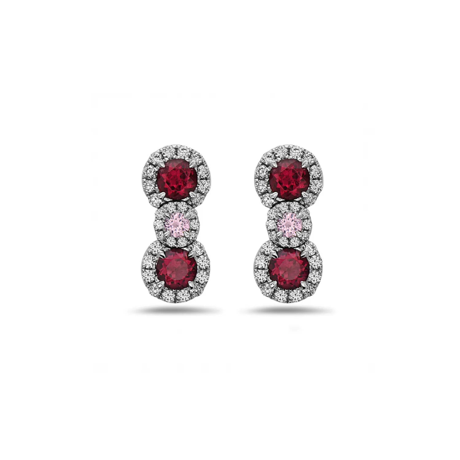 Pastel Diamond Triple Drop Earring