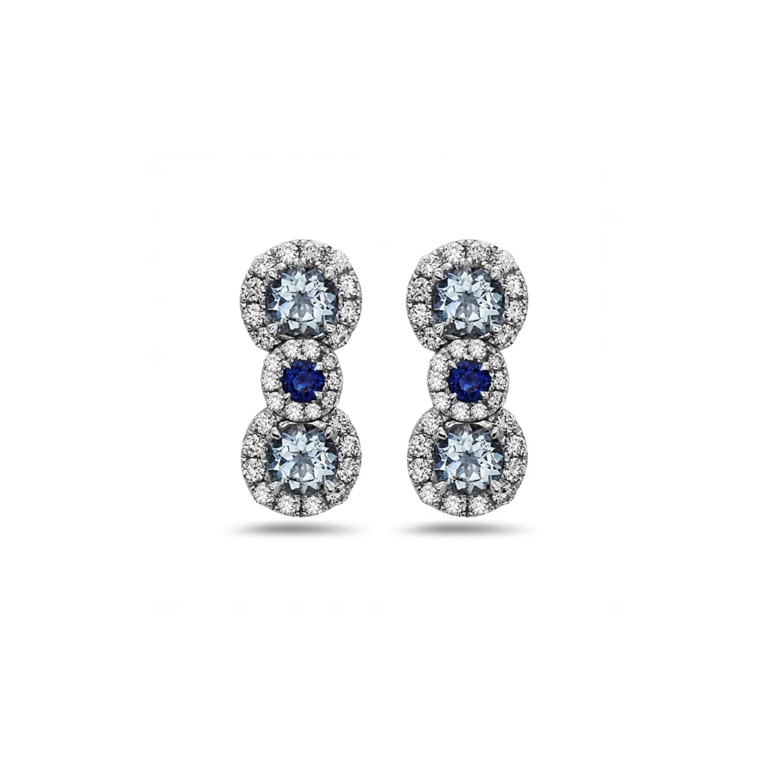 Pastel Diamond Triple Drop Earring