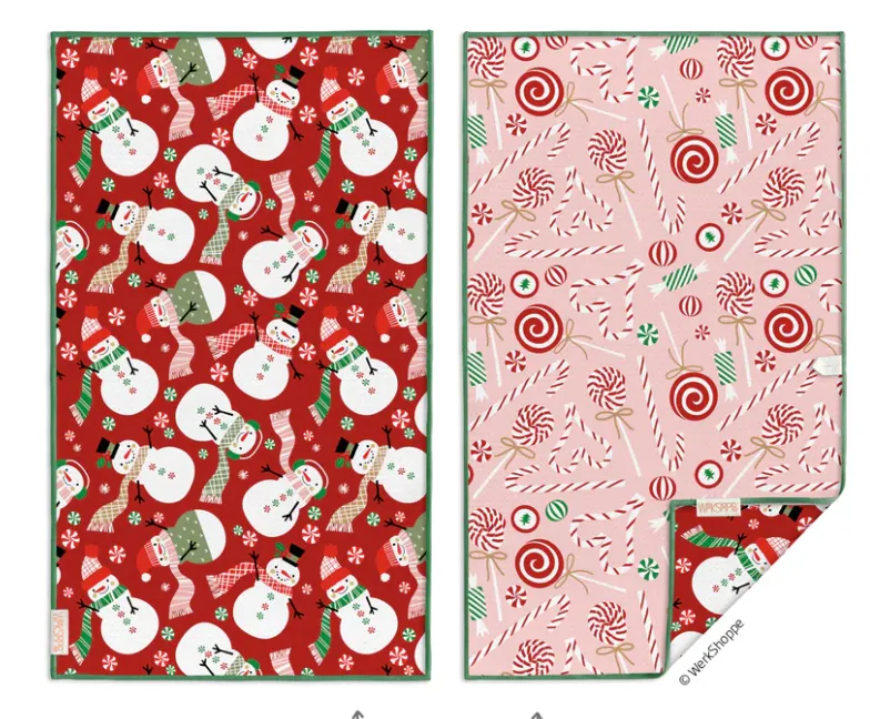 Patterned Microfiber Kitchen Dishtowels