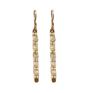 Pearl & Crystal Stick Earrings