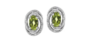 PERIDOT & DIAMOND EARRINGS