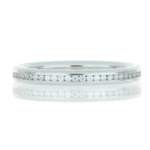 Platinum Channel Set Diamond Eternity Band