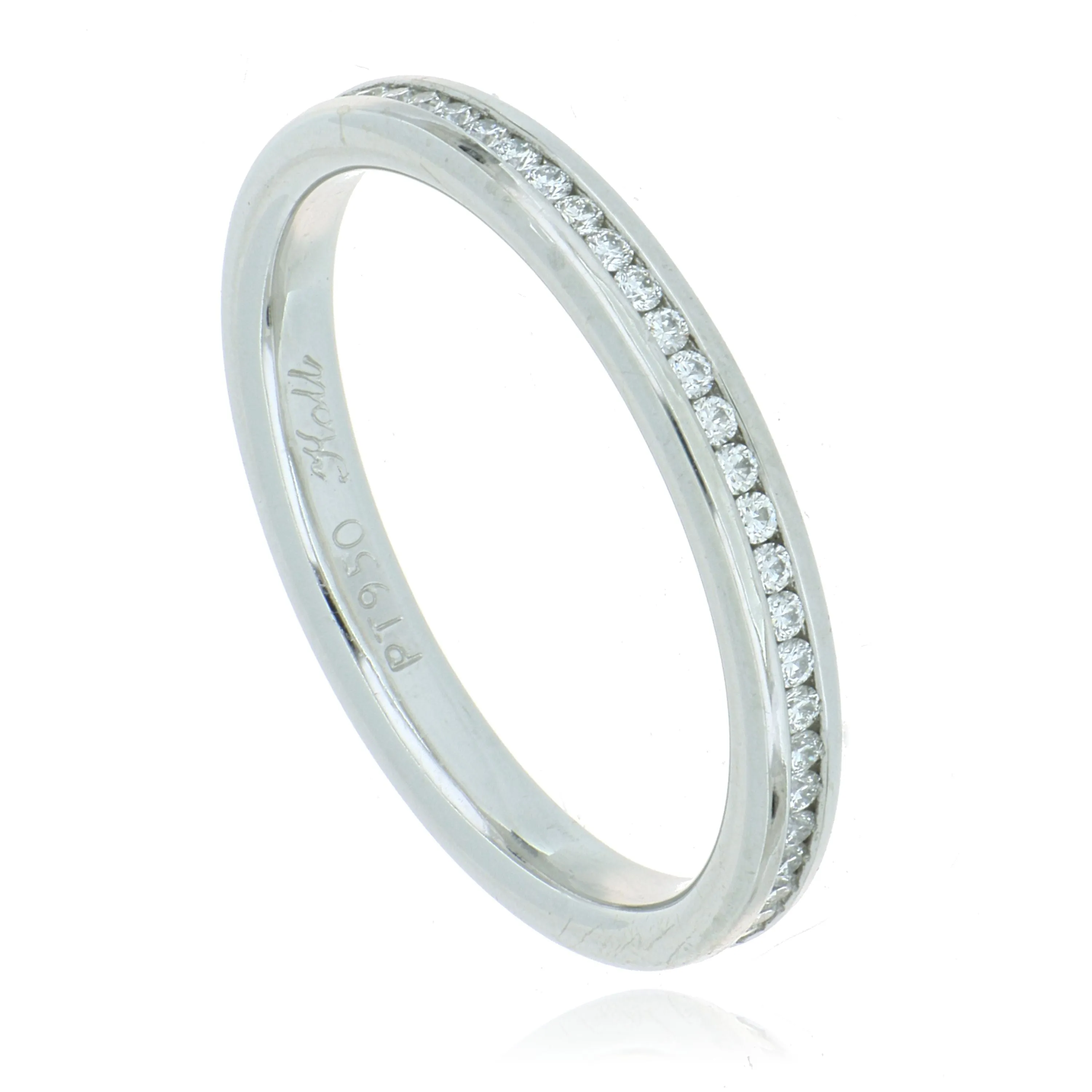 Platinum Channel Set Diamond Eternity Band