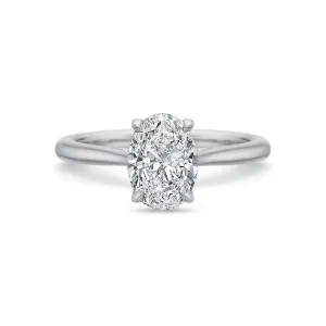 Platinum Oval Solitaire Engagement Ring